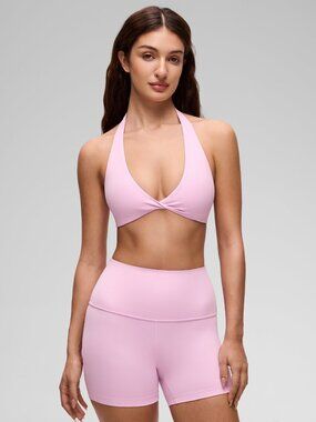Butterluxe Double Lined Twist Halter Sports Bra